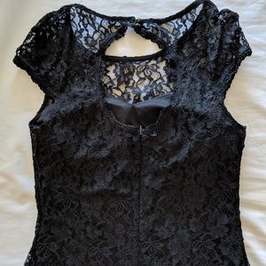 Black all lace mini dress